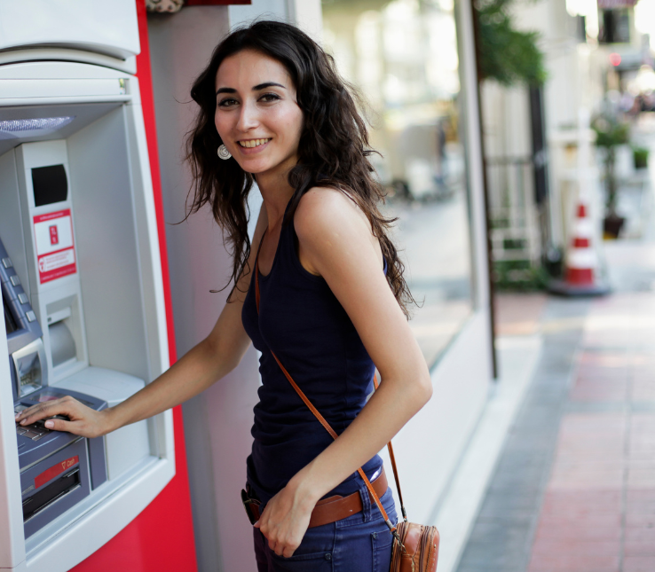Happy business owner with hassle-free ATM service
