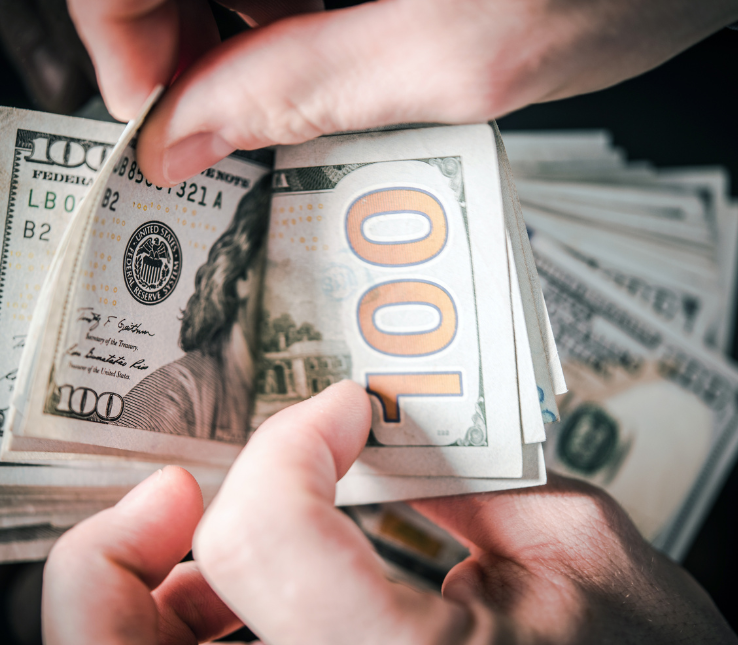 Cash money representing additional revenue